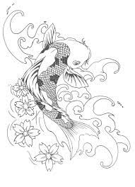 Koi Tattoo Lineart Koi Fish Tattoo Half Sleeve Tattoos Drawings Koi Tattoo