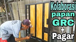 Papan pagar motif kayu grc sudah di cat politurrp60 000. Tutorial Pemakaian Woodplank Grc Pada Pintu Pagar Youtube