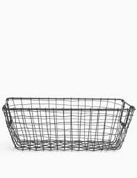 The amount that a basket can hold. Wire Rectangular Storage Basket M S