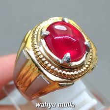 Selain itu ada satu jenis batu lagi yang sekarang banyak diburu oleh para kolektor karena batu ini selain memiliki nilai seni yang tinggi juga menyimpan kekuatan khodam yang sangat dahsyat. Cincin Batu Merah Delima Natural Ruby Corundum Asli Kode 1497 Wahyu Mulia