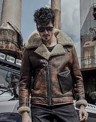 Men S Sheepskin Coat Pilots Coat Brown Original Flying Jacket B3 Sheepskin Jacket Rust Color Vintage Sh Sheepskin Coat Fur Leather Jacket Mens Shearling Jacket
