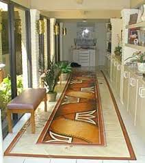 Painted Floor Cloth This Beautiful Design Is Very Elegant The Advantage To Floor Cloth Runners Is That You Ca Floor Cloth Diy Painted Floor Cloths Floor Cloth