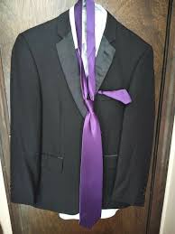 Black And Purple Tuxedo Prom Tuxedo Black And Purple Approx 32 Waist 27 Inseam Fashion Clothing Shoes Accessories Weddingformaloccasio Prom Suits Prom Tuxedo Velvet Jacket Men