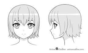 Anime drawing circle in dirt. How To Draw An Anime Girl S Head And Face Animeoutline