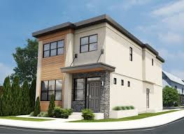 Narrow Lot Contemporary Duplex House Plan Hunters Narrow Lot House Plans Duplex House Plans Garage House Plans