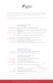 Amare Ristorante Menu In Miami Beach Florida Usa