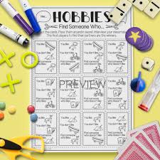 Hobbies Find Someone Who Game Hobbies For Couples Hobbies For Kids Find Someone Who