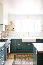 We Are Officially Obsessed With This Kitchen Color In 2021 Kitchen Design Green Kitchen Cabinets Kitchen Remodel