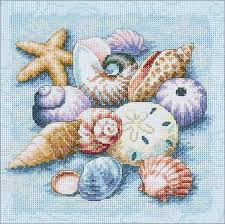 Ocean seashell cross stitch pattern. Cross Stitch Craze Beach Cross Stitch Cross Stitch Embroidery Cross Stitch Patterns Cross Stitch Designs
