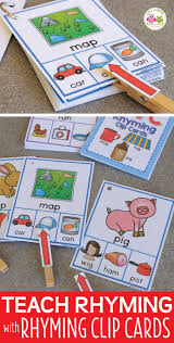Rhyming Activity For Kids Interactive Cvc Rhyming Words Clip Cards Rhyming Activities Rhyming Activities Preschool Preschool Activities