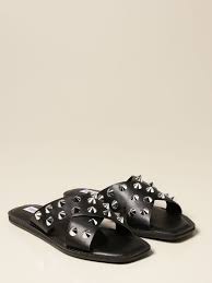 Free shipping on all orders! Steve Madden Spikey Sandals With Studs Flat Sandals Steve Madden Women Black Flat Sandals Steve Madden Smsspikey Giglio En