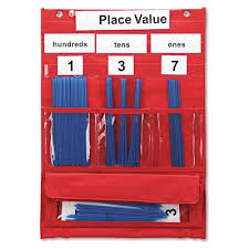 Buy Counting And Place Value Pocket Chart With Cards Straws