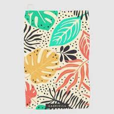 Tropical Pattern Golf Towel Tropical Pattern Square Wall Clock Custom Beach Towels