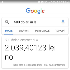 Salut As Vrea Sa Imi SpuneÈ›i Cat InseamnÄƒ 500 De Dolari In Lei MulÈ›umesc Brainly Ro