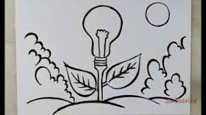 Save electricity save energy drawing. Drawing Of Save Electricity Step By Step Save Eletricity Drawing Easy Artistca Youtube