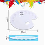 Plastic Flower Shaped Small Art Drawing Palette for Artist