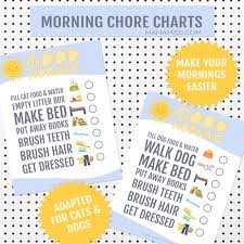 morning chore chart mama miss