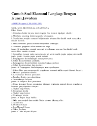 Soal uts bahasa sunda kelas 3 sd semester 2 genap ktsp. Contoh Soal Ekonomi Lengkap Dengan Kunci Jawaban