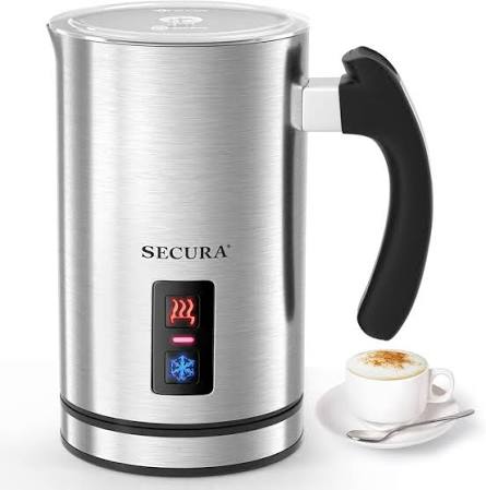 Amazon.com: Secura Electric Milk Frother, Automatic Milk Steamer Warm or Cold Foam Maker for Coffee, Cappuccino, Latte, Stainless Steel Milk Warmer with Strix Temperature Controls: Home & Kitchen