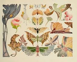 Tangle s treasures art nouveau flowers clipart set. Beautiful Art Nouveau Designs Art Nouveau Illustration Art Deco Flowers Art Nouveau Design