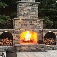 Outdoor stone fire pit kits. Outdoor Fireplace Kits Masonry Fireplace Stone Fireplace