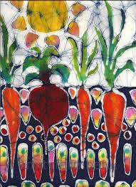 Batik Garden Of Summer Growing Energy 10 X 36 By Amityfarmbatik 21 00 Batik Art Batik Prints Fabric Art