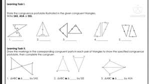 Theorem theorem 4.4 properties of congruent triangles reflexive property of congruent triangles d e f a b c j k l every triangle is congruent to itself. Grade 8 Week4 Learning Task 1 2 Youtube
