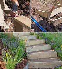 Use the following tutorial for how to build a flagstone, brick, or paver patio. Step By Step Diy Garden Steps Outdoor Stairs The Garden Glove