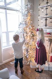 White Blue And Silver Christmas Tree Ella Claire