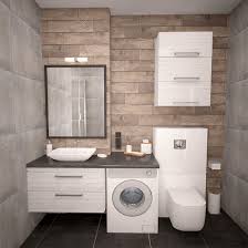 The varying shades of gray on the back wall create a kaleidoscopic effect while the black sink puts. Grey Bathroom Design Ideas Inspiration Luna Spas
