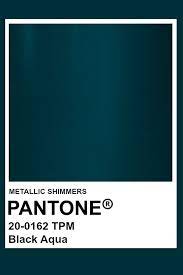 Black Aqua Metallic Pantone Color Pantone Color Palette Design Sea Blue Color