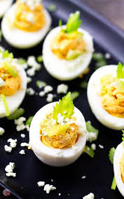 Buffalo Chicken Deviled Eggs Spicy Buffalo Chicken Dip Eggs Chicken Deviled Eggs Spicy Deviled Eggs Yummy Healthy Breakfast