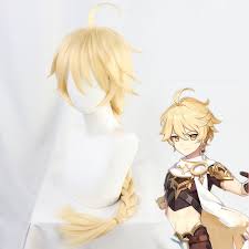 In total, the collection contains 34 иimages that you can install on the screen of a computer, phone or tablet. Genshin Impact Traveler Lumine Aether Cosplay Blond Golden Heat Resistant Wigs Ebay