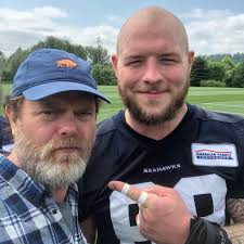 Met some of my @Seahawks heroes today! @DangerussWilson @JustinBritt68  @Creatureman @Keke_Mingo (AKA Barkevious Mingo, the greatest name in the  history of humanity!) #GoHawks