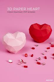 Herzschablone zum ausdrucken pdf : Beautiful Heart Shaped Gift Boxes For Valentine S Day Click For Downloading The Instant Pdf Diy Geschenke Selber Machen Basteln Mit Papier Origami Papierherz