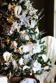 Miniature wooden desktop tree made from a single punch card. Winter White Christmas Tree Decorating Ideas Buy This Cook That