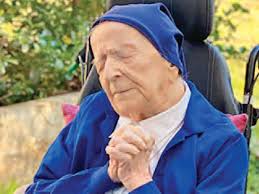 Month after beating Covid, French nun turns 117