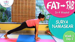 Surya namaskar (sun salutation) consists of a set of 12 yoga asanas and completing one round of surya namaskar poses stimulate sluggish glands like the thyroid gland and induce it to increase 8. Lose Weight In 4 Weeks Week 1 Day 2 Surya Namaskar Youtube