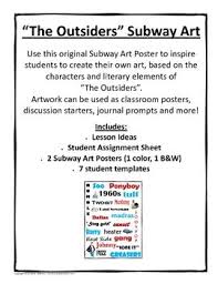 The Outsiders Subway Art Project Still One Of My Favorite Books To Teach Middle School Novels Education Middle School 7th Grade Reading