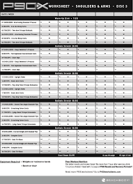 Shoulder And Arms Wsheet P90x Workout Sheets Workout Sheets P90x Workout