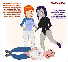 Post 4463144: Amerimutt Ben_10 crossover DC DCAU Gwen_Tennyson meme Raven  SexFightFun Teen_Titans