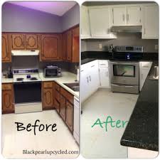 However, if you're painting with white, you inevitably have to do more coats, but you can still count on having a beautiful. Diy Painted Kitchen Cabinets Black Pearl Upcycled