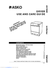 Genuine oem part # 8061821 | rc item # 764127. Asko T761 Manuals Manualslib