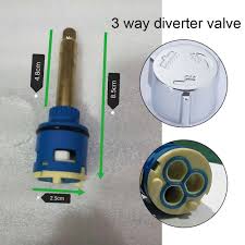 Halo 1 inch diverter valve silver 109153 is the valve insert with cap and handle for 1 inch water diverter valves. 3 Ways Faucet Diverter Cartridge Valve Kitchen Bathroom Cartridge Diverter Valve Only A Cartridge Free S Ceramic Cartridge Valve Cartridge Valvetap Valve Aliexpress