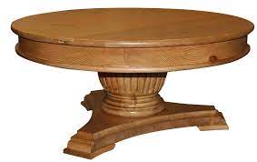 Pedestal table has been very well known for the classic style but when it comes to contemporary design, there are many things as additional features. Fluted Pedestal Base Round Coffee Table Mortise Tenon