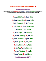 In the 1980s and 1990s, many artists published the lyrics to all of the songs on an album in the liner notes of the cassette tape or cd. Visual Alphabet Song Lyrics Pdf