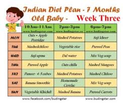 indian diet plan for 7 months old baby budding star