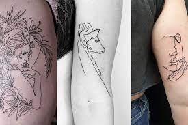 Jesus tecatito corona / méxico. 15 Single Line Tattoos That Are Simply Beautiful
