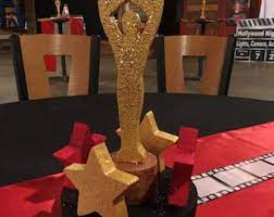 Hollywood theme party supplies set the scene for movie night. Hollywood Party Etsy