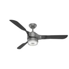 Hunter Apache Wifi Enabled Apple Homekit Google Home Alexa 54 In Indoor Matte Silver Ceiling Fan With Light Kit Ceiling Fan With Light Ceiling Fan Fan Light
